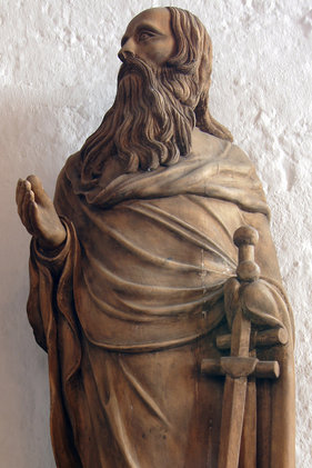 Paulus-Skulptur in der Andreaskirche Kuddewörde